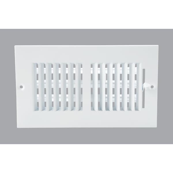 Home Impressions White Steel 5.75 In. Wall Register 2SW0804WH-B - main